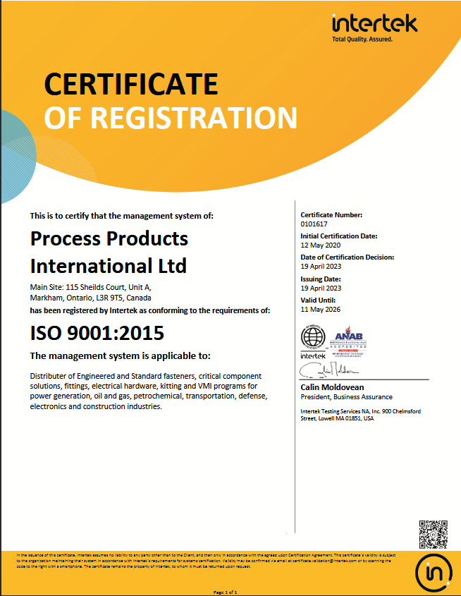 ISO 9001:2015 Certificate